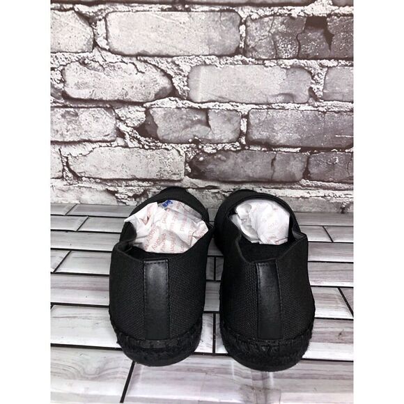 Banana Republic Black Canvas Fabric Slip On Espadrilles Loafers Shoes Women Sz 8 - Picture 8 of 16